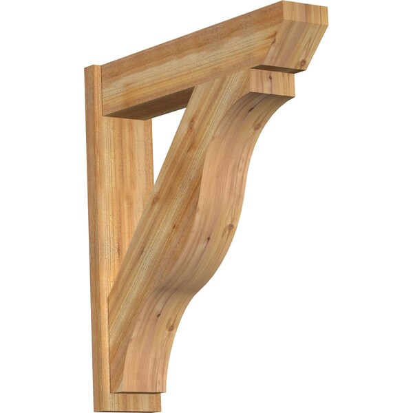 Ekena Millwork Funston Slat Rough Sawn Outlooker, Western Red Cedar, 8"W x 36"D x 40"H OUT08X36X40FST06RWR - main